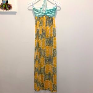 Open Back Strappy Beach Maxi Dress + Free Scrunchie
